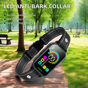 Wasserdichtes wiederauf lad bares USB-Smart-Anti-Bark-Halsband Elektrisches Hundetraining-Schock halsband mit LCD-Display für Katzen aus Kunststoff - Product Image 2