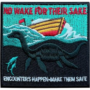 No Wake For Their Sake Embroidery Patch 3 Inches Iron On <b>Sew</b> On Travel Applique Patch For <b>Bags</b> - Product Image 5