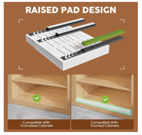 Rak Dapur Serbaguna Lebar Dapat Disesuaikan, Rak Geser Ekspansi, Organizer Pantry, Keranjang Organizer