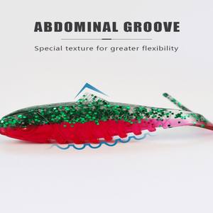 Lot de 15 leurres souples en PVC bouclés de 5,5 cm/<span class=keywords><strong>2</strong></span> g avec paillettes, appâts réalistes et colorés pour la pêche au bar en eau douce et salée – Qualité OEM supérieure - Product Image 5