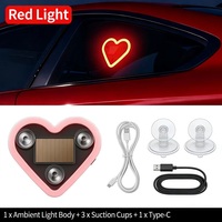 Lampe d'ambiance triangulaire solaire pour voiture EURS, en forme de cœur, décoration intérieure, lumière néon LED RGB