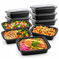 Emballage alimentaire en gros pour repas à emporter, boîte en plastique PP avec couvercle, 24 oz, 32 oz, 38 oz, pour la restauration rapide, les services rapides, les restaurants