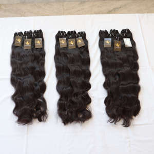 มัดผมมนุษย์ขนมิงค์แท้สีดำธรรมชาติ - Product Image 1