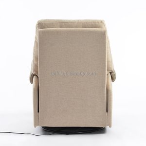 Sillón Mecedora Giratorio Tapizado Moderno con Respaldo Alto para Guardería - Product Image 5