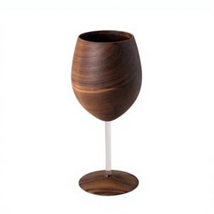 Juego de Copas de Vino de Madera Ecológicas Hechas a Mano, Juego de 6-10 Copas de Diseño Moderno Único, Capacidad de 250 ml, para Fiestas de Cócteles - Product Image 4