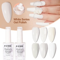 R S ongles haute qualité 15g couleur blanche Gel vernis Tpo gratuit Hema Gel vernis ensemble 6 couleurs vernis à ongles Gel avec les normes européennes