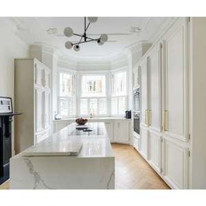 Prix d'usine, armoire de cuisine en bois massif de style américain moderne, armoire de cuisine classique en bois avec îlot de cuisine - Product Image 5