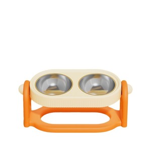 Adjustable Lifting Three Layer Double Bowl For <b>Cats</b> And Dogs With 15 Degree Angle Neck Protection Feeding Dish - Product Image 4