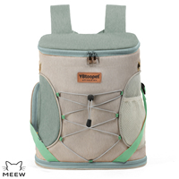 Sac à dos de transport pour animaux de compagnie color block, grande capacité, avec trous d'aération, sangles rembourrées confortables, sac de transport extérieur pour chiots, vente en gros