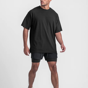 <span class=keywords><strong>T</strong></span>-<span class=keywords><strong>Shirt</strong></span> da <span class=keywords><strong>Uomo</strong></span> <span class=keywords><strong>per</strong></span> <span class=keywords><strong>Palestra</strong></span> OEM all'Ingrosso, 95% Cotone 5% Elastan, Orlo Curvo Lungo, Collo Tondo, <span class=keywords><strong>per</strong></span> Fitness Muscolare - Product Image 4