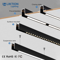 Spot LED magnétique intelligent à intensité variable pour rail, montage en saillie ou encastré au plafond, éclairage sur rail 48V