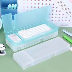 SUNSHING Durable and Portable Stationery <b>Box</b> with Lid PP Material Pencil Case for Pens, Makeup Brushes, Desk Drawer <b>Storage</b> - Product Image 2