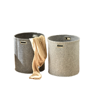 Cesta de Almacenamiento Plegable Circular de Tela con Asa para Ropa y Juguetes, Venta al Por Mayor - Product Image 3