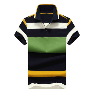 Kaos <span class=keywords><strong>Polo</strong></span> Pria Grosir, Kasual Elegan, Katun Bergaris, Kualitas Tinggi, Bahan Rajut 180 Gram, Gaya Kasual Elegan - Product Image 3