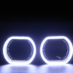 Sanvi Other Auto Light Accessories 3 Inch I8 White O-shape Style Yellow <b>Led</b> Angel Ring Eyes for <b>Led</b> <b>Projector</b> Lens - Product Image 3