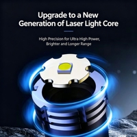 Linterna de Luz Ultra Brillante y Potente, Luz Lateral Multifuncional, Carga Tipo C, Zoom Telescópico y Múltiples Modos de Iluminación