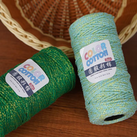 Fil coréen creux en coton de 2 mm, épaisseur moyenne, pour tricot, crochet, tissage manuel, DIY, chapeaux, sacs, doublures – Idéal pour toutes les saisons
