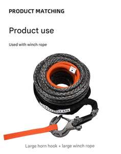 ALL-TOP 3/8in 16Ton 35500Lbs Gancho de cabrestante de aleación de aluminio para cuerdas de cable - Product Image 5