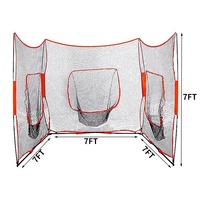 Filet de frappe de baseball/softball pliable portable de haute qualité et durable à trois côtés, avec cadre en métal et polyester, couleur personnalisable
