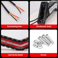 Luz de advertencia para coche de 12V y 24V, luz indicadora de marcador lateral para camión, luces LED para remolque impermeable para camión, lámpara LED dinámica