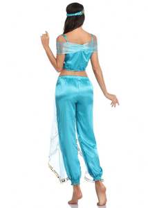 Vente en gros de pantalons jasmin aladdin sexy <span class=keywords><strong>Costume</strong></span> de princesse <span class=keywords><strong>Costume</strong></span> de danseuse du ventre arabe adulte <span class=keywords><strong>Costume</strong></span> de princesse jasmin Cosplay - Product Image 3