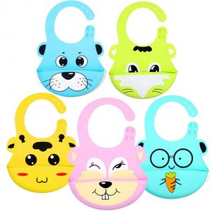 Baberos de Silicona para Bebé, Libres de BPA, Impermeables, Suaves, Duraderos, Ajustables, Coloridos y Lavables, para la Protección de Bebés y Niños Pequeños Durante la Hora de Comer - Product Image 3