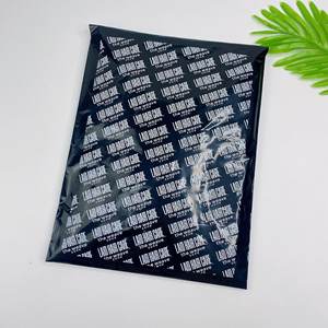 Beautiful Glossy Black Poly Mailer Garment Express Customized Logo Printed Plastic Shipping <b>Bags</b> for Clothing Boutique - Product Image 6