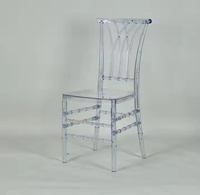 Chaise de banquet transparente en plastique Napoléon pour la restauration, les hôtels, les mariages et les événements