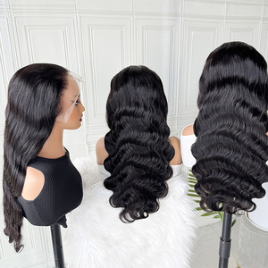 วิกผมแท้แบบ Body Wave สีธรรมชาติ เนื้อนุ่มเป็นลอน วิกผม HD Lace Front  พร้อมผมไลน์ที่ถอนมาแล้ว  วิกผมหนาเต็มศีรษะ - Product Image 5