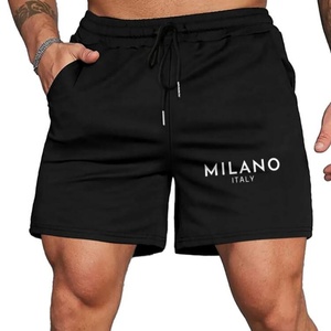 Worsted Polyester/Nylon Customized Pattern Logo Puff Printing Thick <b>Black</b> Men Casual Mid <b>Board</b> Shorts Breathable Waterproof - Product Image 3