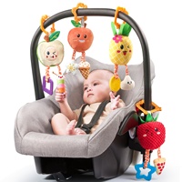 Tumama Kids Nouveautés Jouets de dentition et hochets suspendus amusants pour bébés nouveau-nés, apaisants pour berceaux et poussettes, hochets fruits pomme