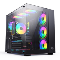 SNOWMAN CS015 Factory Price Customized Desktop Case ATX MATX Mini ITX Mid Tower Tempered Glass Supports Micro ATX PC Gaming