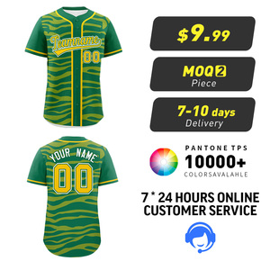 <span class=keywords><strong>Maglia</strong></span> da Baseball a Righe Zebrate di Alta Qualità per Ordini di Squadra - Product Image 2