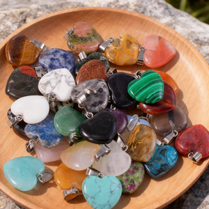 JD GEMS 16*8mm Grosir Liontin Hati Kaca Warna-warni Buatan Tangan untuk Pembuatan Perhiasan Kalung DIY Pasokan Grosir - Product Image 3