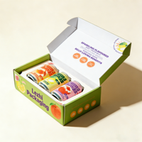 Boîte d'expédition ondulée beige pour 3 bouteilles, avec logo estampé or, pour emballage cadeau de jus et de vin, en carton ondulé recyclé