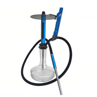 Chicha arabe neuve de grande taille 6CM, à double et quadruple tuyau, en alliage de fibre de carbone Crystalia, pour usage en bar, SHISHA