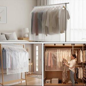 Copriabiti appendibile trasparente per vestiti, abiti, cappotti, vestiti da cerimonia, organizer salvaspazio per armadio, protezione antipolvere - Product Image 6