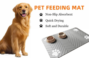 <strong>Cat</strong> Dog Food <strong>Mat</strong> Rapid Water Absorption Dog <strong>Mat</strong> Pet Waterproof Feeding <strong>Mat</strong> for Food and Water - Product Image 4