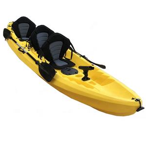 Ningbo Haute popularité 38 canoë en <span class=keywords><strong>plastique</strong></span> 3 personnes Sit-Top Kayak de pêche/canoë gonflable avec coque en PEHD bateau de pêche en mer bon marché - Product Image 1
