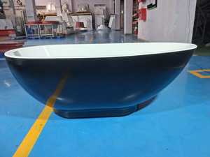 Black X-ZURA Indoor Modern Freestanding Eco-Friendly Rectangle Acrylic Soaking <b>Bath</b> Tub Massage Whirlpool Faucet Included - Product Image 3