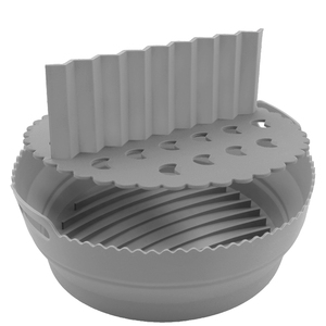 Lot de 6 doublures rondes en silicone pour friteuse à <span class=keywords><strong>air</strong></span>, avec gants, pinces, brosse et séparateur – Accessoires réutilisables antiadhésifs pour friteuses à <span class=keywords><strong>air</strong></span> de 3 à 6 QT - Product Image 1