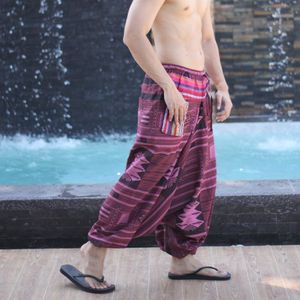 Hàng Ngày Thoải Mái Và Giải Trí Boho Phong Cách Mềm Bông Quần Giản Dị Đàn Hồi Eo Đóng Cửa Với Mô Hình Nghệ Thuật Vải Vải - Product Image 6