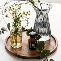 360 °   Plateau tournant en bois rond, plateaux décoratifs multifonctionnels pour la décoration de la maison, présentoir à bijoux, plateau décoratif