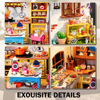 Kit de maison miniature DIY Minihaven pour débutants, cabane de cuisine, boîte de chambre, pour adultes