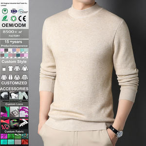 Pull à col montant mi-haut pour homme, de haute qualité, personnalisé, décontracté, anti-froissement, anti-boulochage, respirant, numérique - Product Image 1