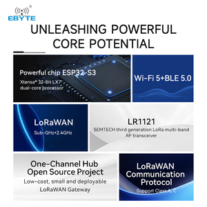 บอร์ดพัฒนาโมดูล LoRa แบบสองย่านความถี่ Ebyte ODM EoRa-HUB 433/915MHz MCU System-on-chip LoRaWAN ช่องสัญญาณเดียว ESP32-S3+LR1121 - Product Image 3
