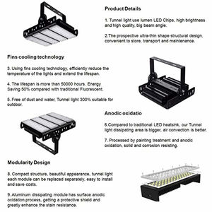 Lampe de tunnel à <span class=keywords><strong>LED</strong></span> <span class=keywords><strong>Projecteur</strong></span> de panneau publicitaire pour <span class=keywords><strong>chantier</strong></span> 130lm/W IP65 <span class=keywords><strong>100W</strong></span> Module <span class=keywords><strong>LED</strong></span> Flood Lights - Product Image 4