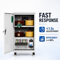 Stabilisateur de tension servo triphasé 380V 50Hz AVR 50/80/100KVA avec surveillance en temps réel, en cuivre, haute précision, robuste