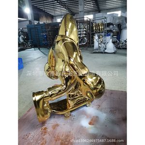 Resin Cartoon Figure Sculpture <b>Outdoor</b> Christmas Artistic Decoration Floor Mount Contemporary Design Single Piece Package - Product Image 3