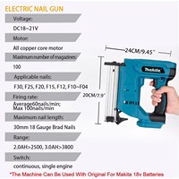 Cloueuse sans fil DFN350G 18V, cloueuse à clous de 30 mm, cloueuse pour le bois, cloueuse électrique pour l'assemblage de meubles